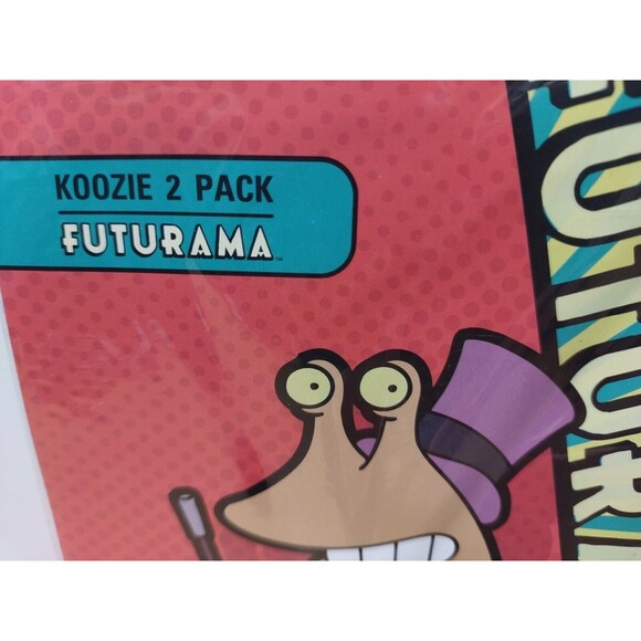 Futurama Slurm Drink Koozie 2 Pack Loot Crate Exclusive 2017 NEW Collectible - Picture 3 of 7